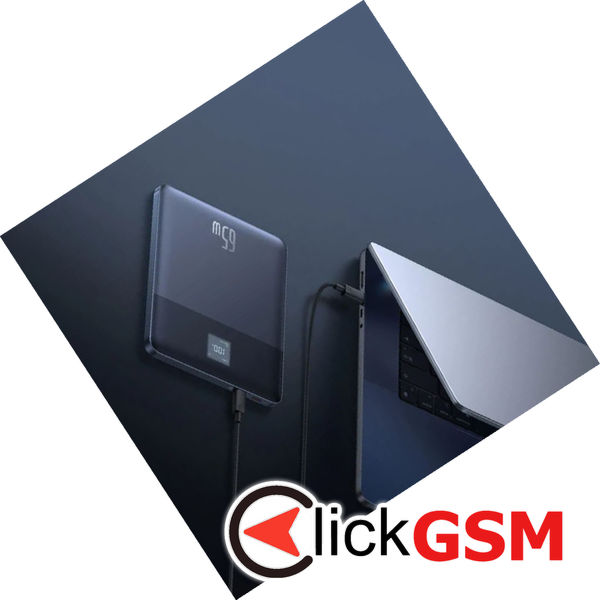 Baseus - Power Bank Blade (P10063801S13-00) - 2x Type-C, 65W, 12000mAh, Digital Display, with Cable USB-C - Silver