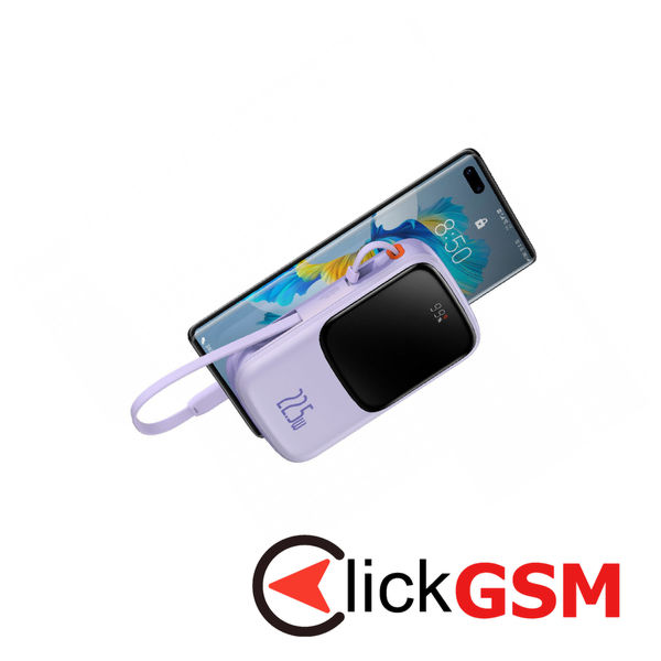 Baseus - Power Bank Qpow Pro (PPQD030105) - QC/PD/SCP/FCP, 20000mAh, 22.5W with Cable USB-C - Purple