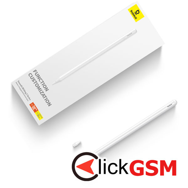 Baseus - Stylus Pen Smooth Writing 2 Series (P80015807213-00) - Active Wireless Version, Capacitive, LED Battery Level - White