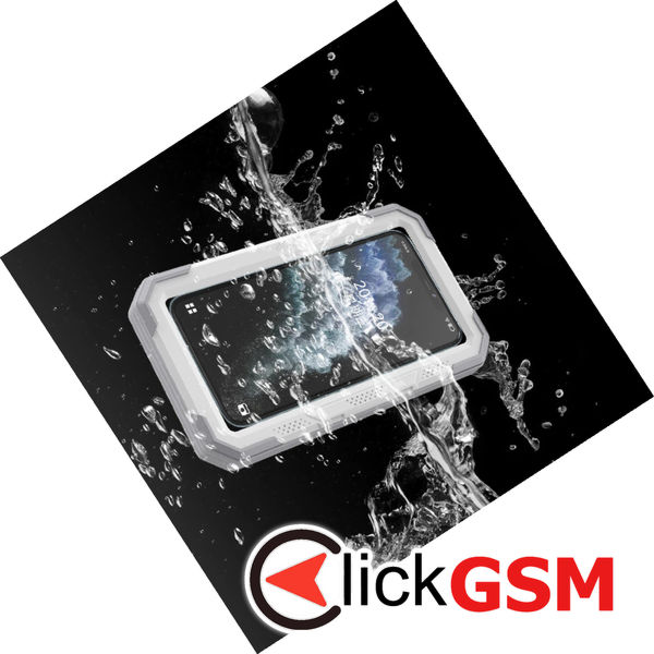 Techsuit - Phone Holder (LC-888) - Wall Box Case, Anti-Fog, with Adhesive Hooks, Waterproof - White / Gray