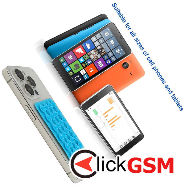 Techsuit - Phone Holder (SP-PAD) - Suction Pad for Selfies, Silicone, Adhesive Mount, Rectangular Shape - Purple