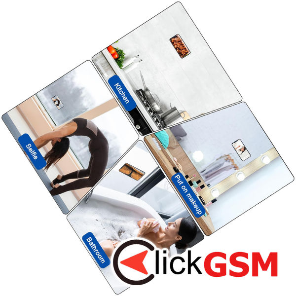 Techsuit - Phone Holder (SPP-PAD) - Suction Pad for Selfies, Silicone, Adhesive Mount, Rectangular Shape - Powder Pink