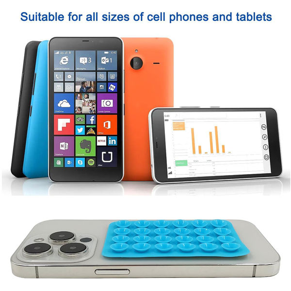 Techsuit - Phone Holder (SL-PAD) - Suction Pad for Selfies, Silicone, Adhesive Mount, Rectangular Shape - Light Pink