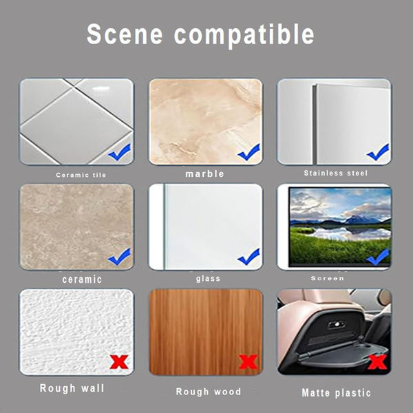 Techsuit - Phone Holder (SL-PAD) - Suction Pad for Selfies, Silicone, Adhesive Mount, Rectangular Shape - Light Pink