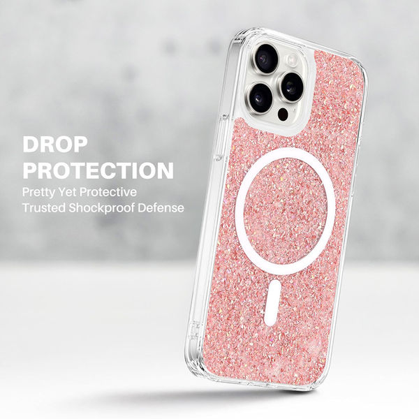 Techsuit - Sparkly Glitter MagSafe - iPhone 16 Plus - Blue