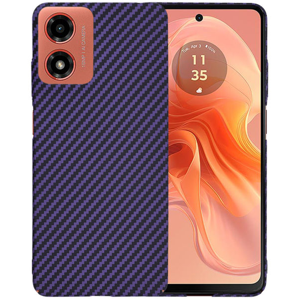 Techsuit - Carbonite FiberShell - Motorola Moto G04 / Moto G04s / Moto G24 / Moto E14 - Purple