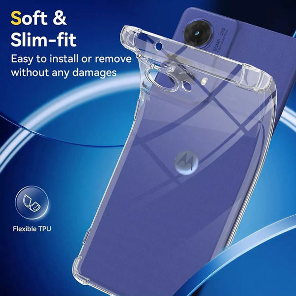 Techsuit - Shockproof Clear Silicone - Motorola Moto G85 - Clear