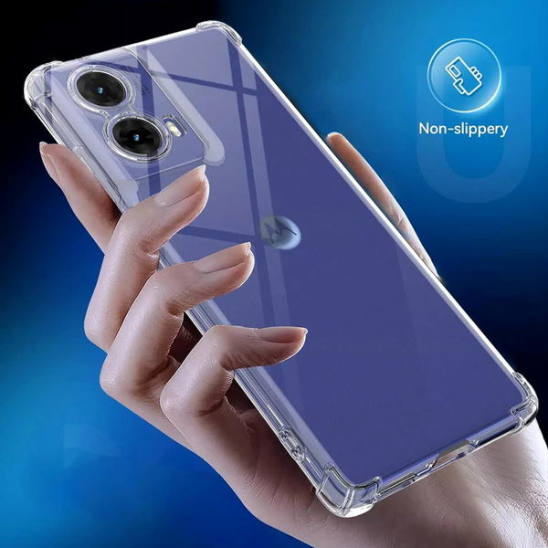 Techsuit - Shockproof Clear Silicone - Motorola Moto G85 - Clear