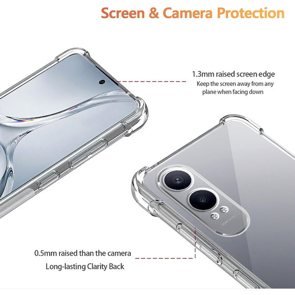 Techsuit - Shockproof Clear Silicone - OnePlus Nord CE4 Lite - Clear