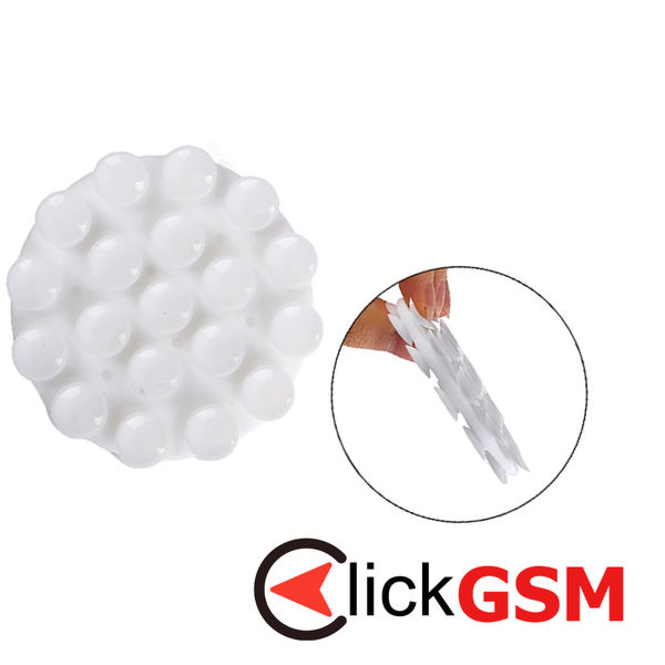 Techsuit - Phone Holder (SW-CUP) - Suction Pad for Selfies, Silicone, Adhesive Mount, Round Shape - White