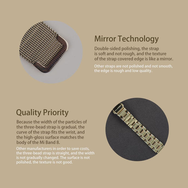 Techsuit - Watchband 15mm (W022) - Xiaomi Mi Band 8 / 8 NFC / 9 / 9 NFC - Black