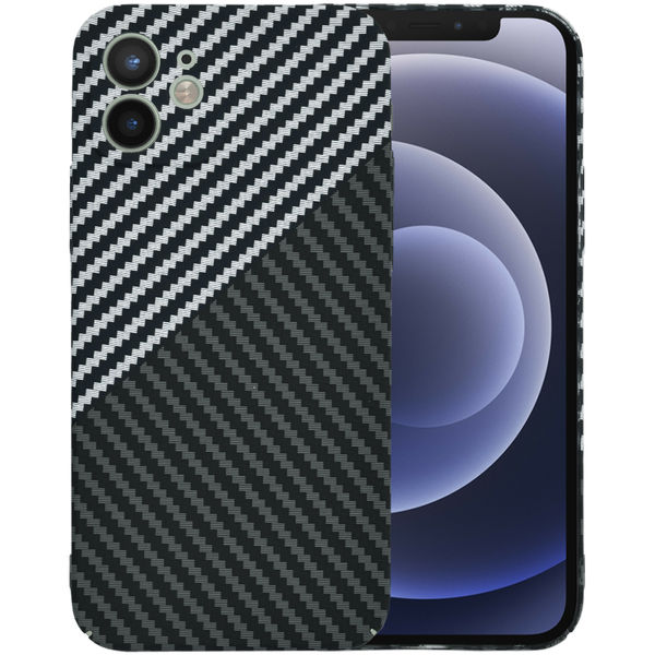 Techsuit - Carbonite FiberShell - iPhone 12 - Stealth Gray