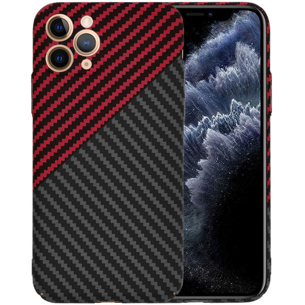 Techsuit - Carbonite FiberShell - iPhone 11 Pro - Red Vortex