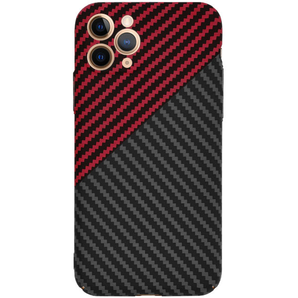 Techsuit - Carbonite FiberShell - iPhone 11 Pro - Red Vortex