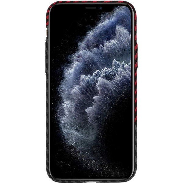 Techsuit - Carbonite FiberShell - iPhone 11 Pro - Red Vortex