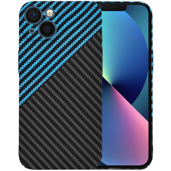 Techsuit - Carbonite FiberShell - iPhone 13 - Blue Pulse