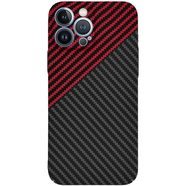 Techsuit - Carbonite FiberShell - iPhone 13 Pro Max - Red Vortex