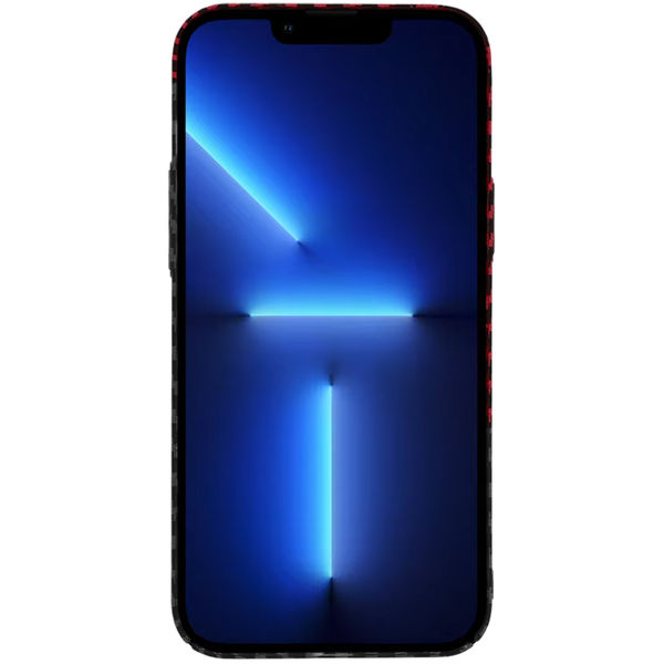 Techsuit - Carbonite FiberShell - iPhone 13 Pro Max - Red Vortex