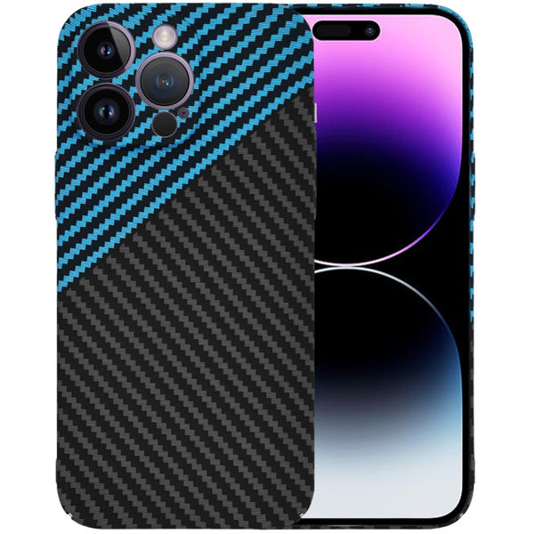 Techsuit - Carbonite FiberShell - iPhone 14 Pro Max - Blue Pulse
