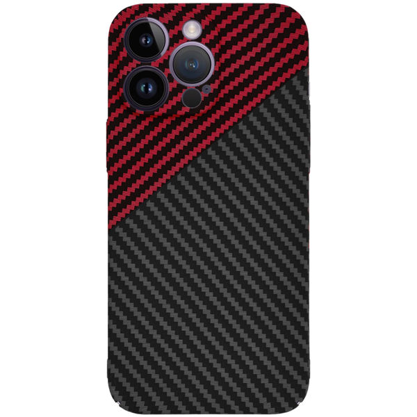 Techsuit - Carbonite FiberShell - iPhone 14 Pro Max - Red Vortex