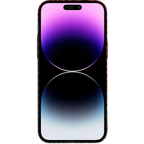 Techsuit - Carbonite FiberShell - iPhone 14 Pro Max - Red Vortex