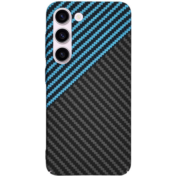 Techsuit - Carbonite FiberShell - Samsung Galaxy S23 - Blue Pulse