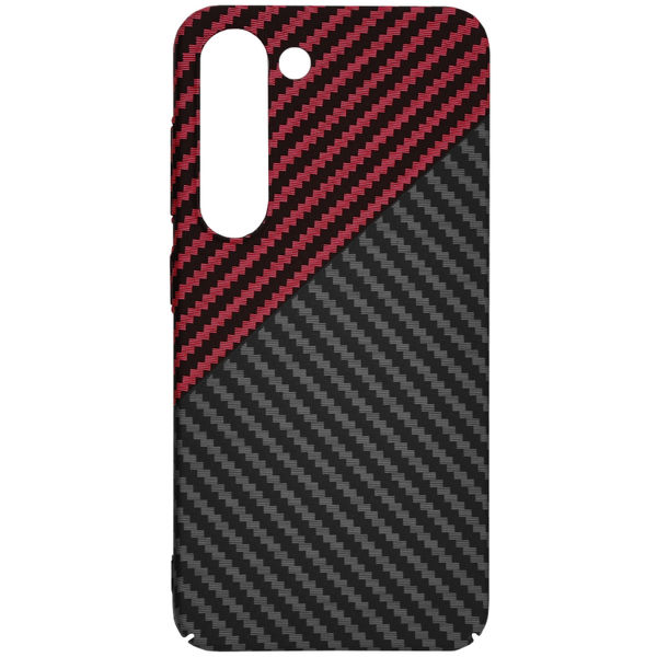 Techsuit - Carbonite FiberShell - Samsung Galaxy S23 - Red Vortex