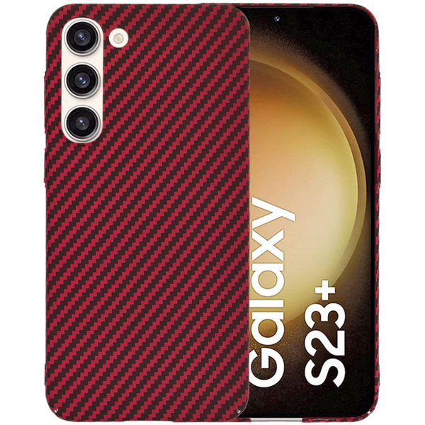 Techsuit - Carbonite FiberShell - Samsung Galaxy S23 Plus - Red