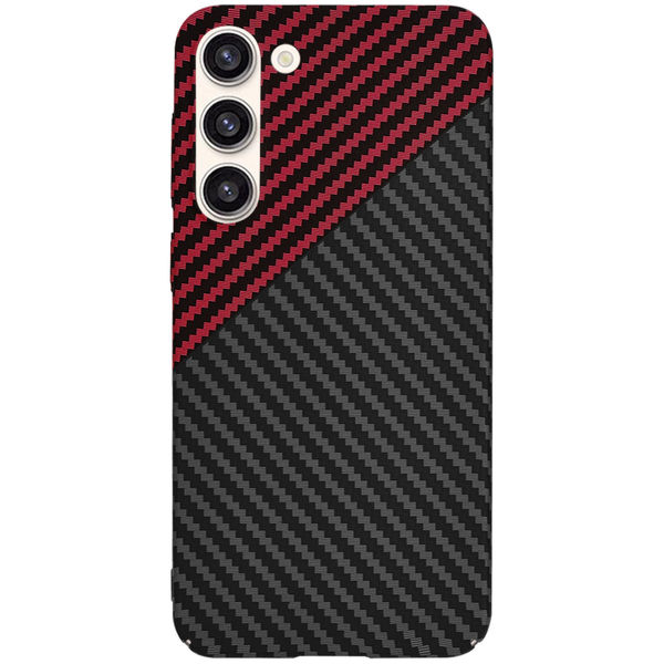 Techsuit - Carbonite FiberShell - Samsung Galaxy S23 Plus - Red Vortex