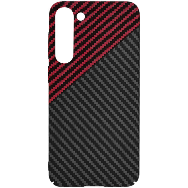 Techsuit - Carbonite FiberShell - Samsung Galaxy S23 Plus - Red Vortex