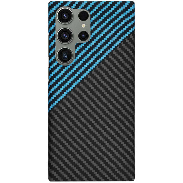 Techsuit - Carbonite FiberShell - Samsung Galaxy S23 Ultra - Blue Pulse