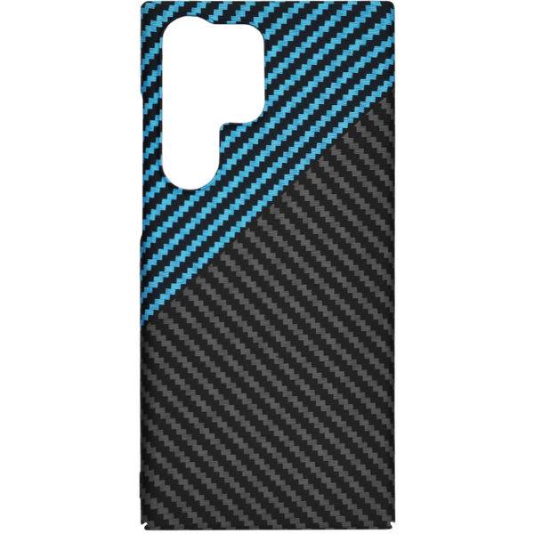 Techsuit - Carbonite FiberShell - Samsung Galaxy S23 Ultra - Blue Pulse