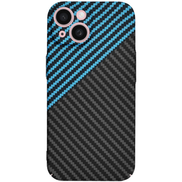 Techsuit - Carbonite FiberShell - iPhone 15 - Blue Pulse