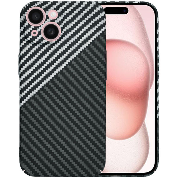 Techsuit - Carbonite FiberShell - iPhone 15 - Stealth Gray