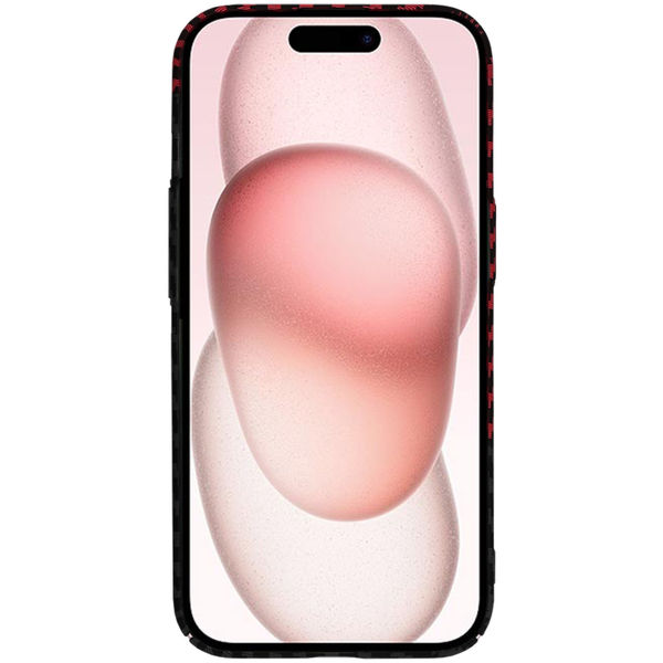 Techsuit - Carbonite FiberShell - iPhone 15 - Red Vortex