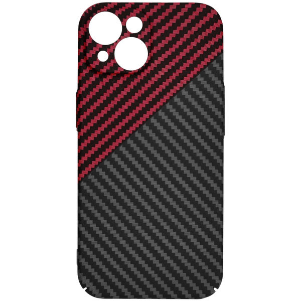 Techsuit - Carbonite FiberShell - iPhone 15 - Red Vortex