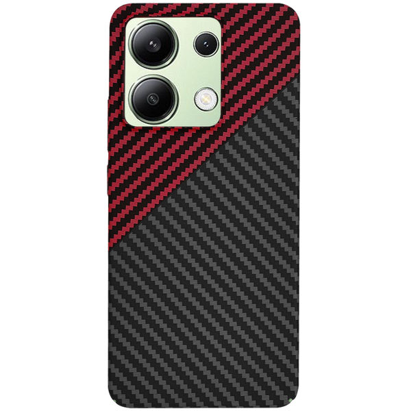 Techsuit - Carbonite FiberShell - Xiaomi Redmi Note 13 4G - Red Vortex