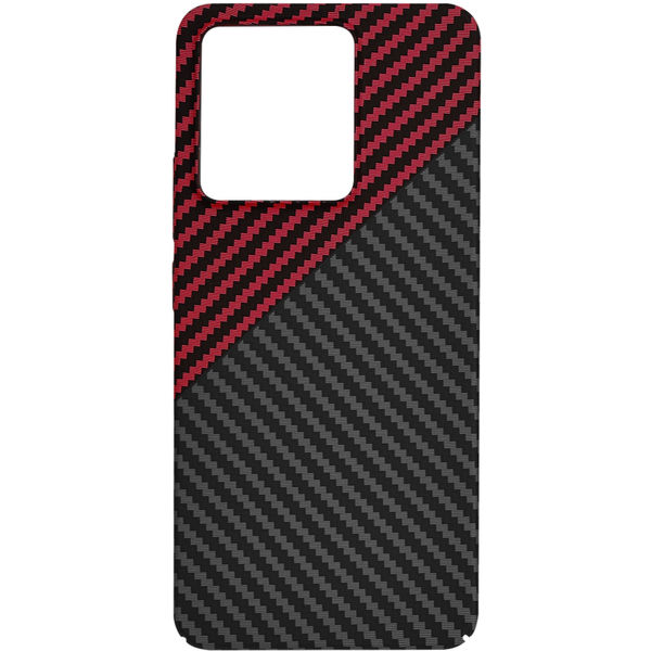 Techsuit - Carbonite FiberShell - Xiaomi Redmi Note 13 4G - Red Vortex
