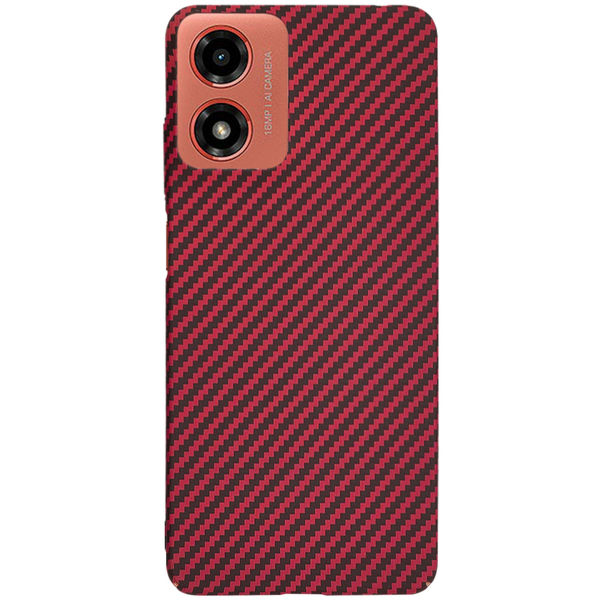 Techsuit - Carbonite FiberShell - Motorola Moto G04 / Moto G04s / Moto G24 / Moto E14 - Red