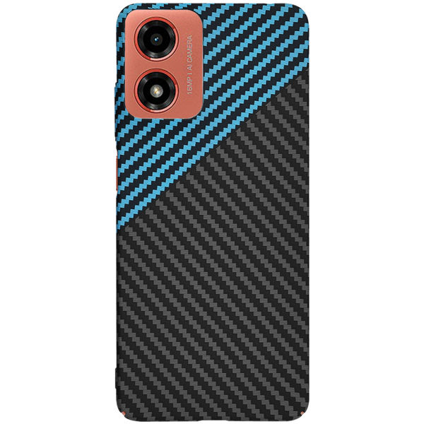 Techsuit - Carbonite FiberShell - Motorola Moto G04 / Moto G04s / Moto G24 / Moto E14 - Blue Pulse