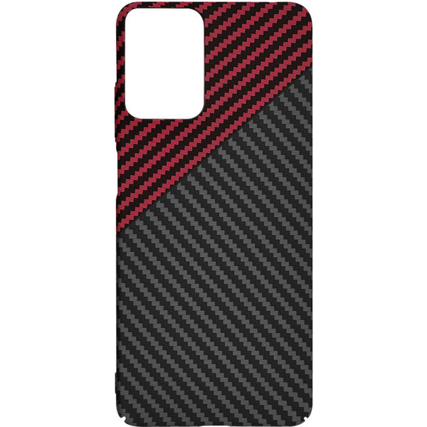 Techsuit - Carbonite FiberShell - Motorola Moto G04 / Moto G04s / Moto G24 / Moto E14 - Red Vortex