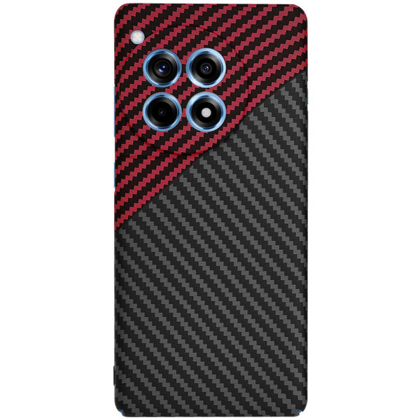 Techsuit - Carbonite FiberShell - OnePlus 12R - Red Vortex