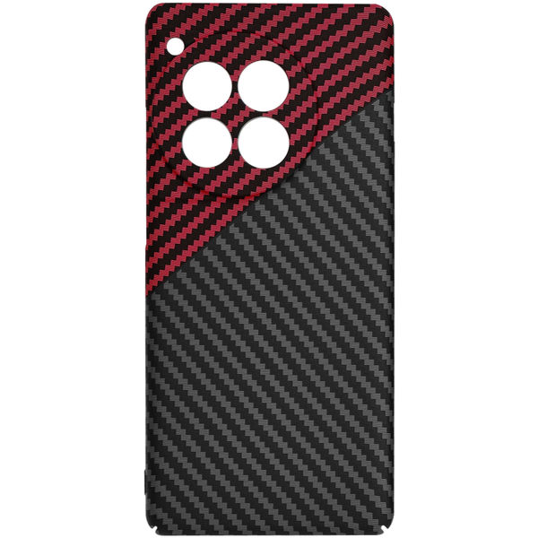Techsuit - Carbonite FiberShell - OnePlus 12R - Red Vortex