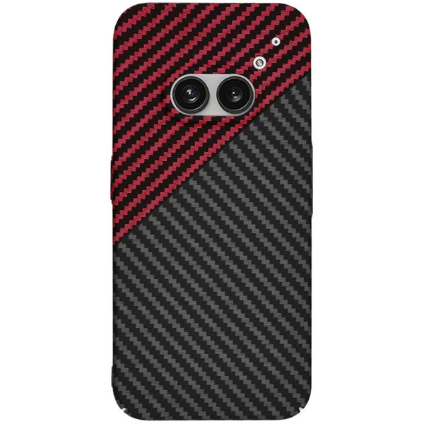 Techsuit - Carbonite FiberShell - Nothing Phone (2a) / (2a) Plus - Red Vortex