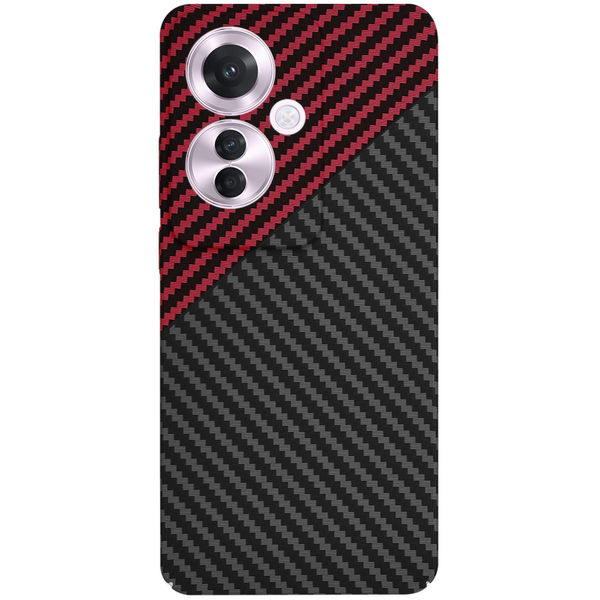 Techsuit - Carbonite FiberShell - Oppo Reno11 F - Red Vortex