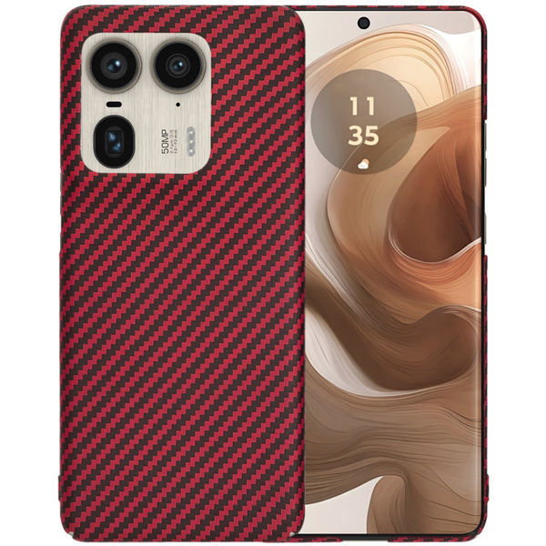 Techsuit - Carbonite FiberShell - Motorola Edge 50 Ultra - Red