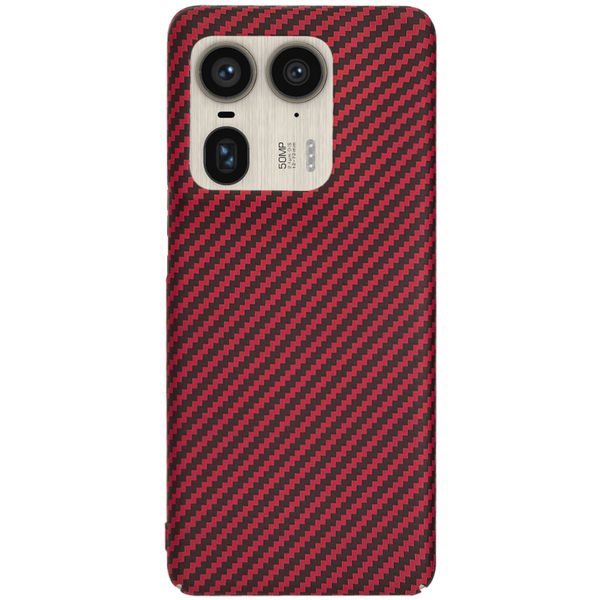 Techsuit - Carbonite FiberShell - Motorola Edge 50 Ultra - Red