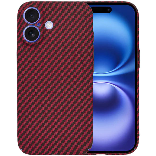 Techsuit - Carbonite FiberShell - iPhone 16 - Red