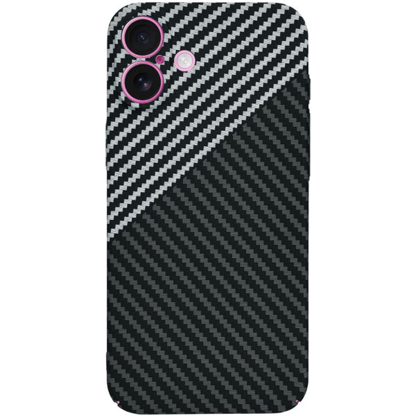 Techsuit - Carbonite FiberShell - iPhone 16 Plus - Stealth Gray