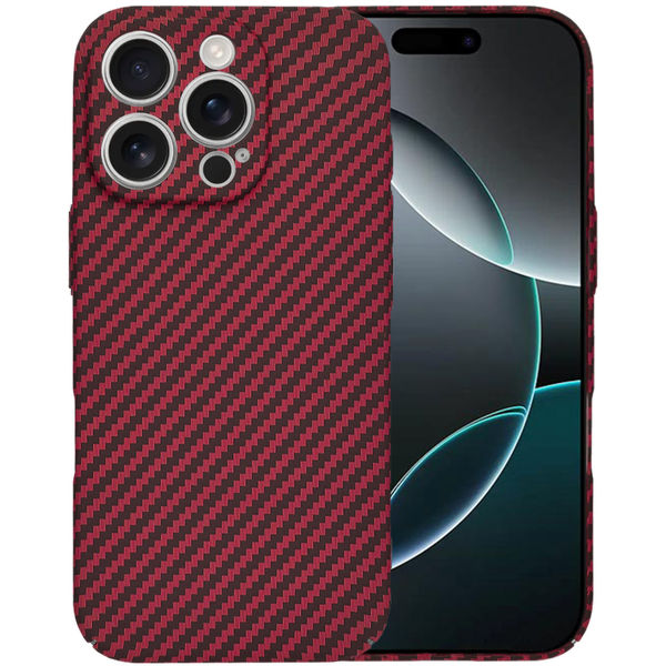 Techsuit - Carbonite FiberShell - iPhone 16 Pro - Red